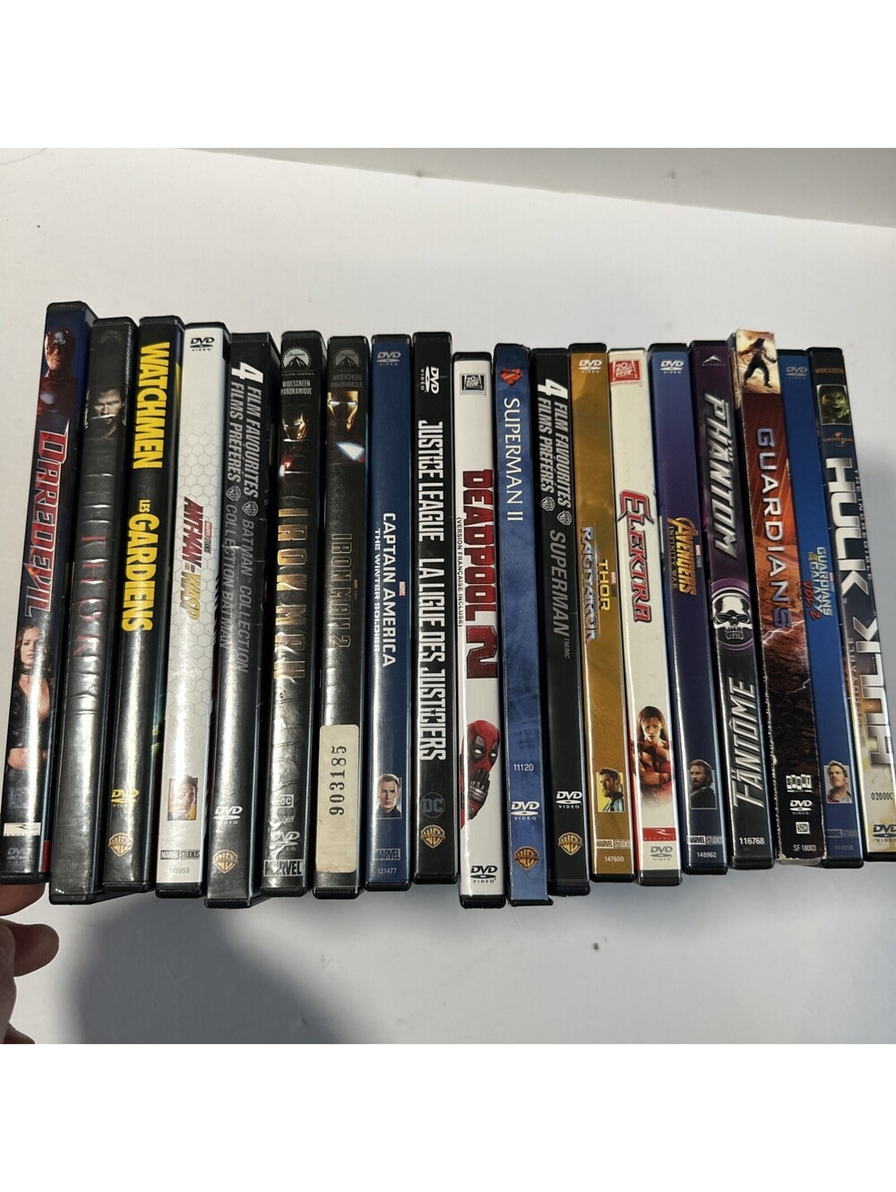 18 Superhero DVD Lot Marvel DC Iron Man Thor Deadpool Batman Guardians Avengers